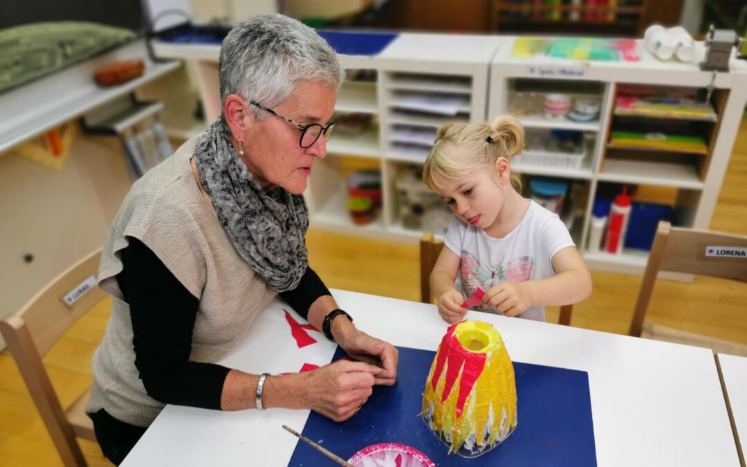 Laternenbasteln, Kindergarten